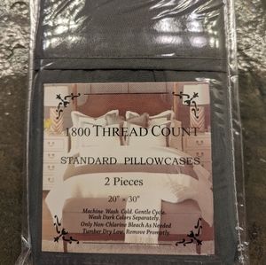 6 - 1800 thread count brand new soft pillow cases grey